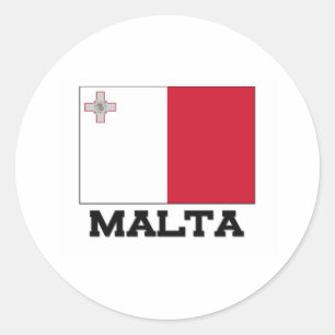Sticker Rond Drapeau de Malte