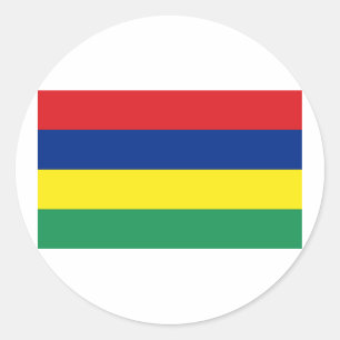 Sticker Rond Drapeau de Maurice