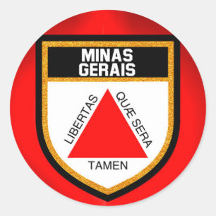 Sticker Rond Drapeau de Minas Gerais