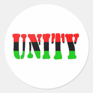 Sticker Rond Drapeau de partisan du panafricanisme d'unité