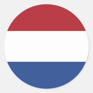 Sticker Rond Drapeau de Pays-Bas