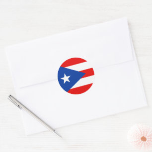 Sticker Rond drapeau de Porto Rico