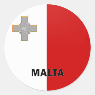 Sticker Rond Drapeau de qualité Roundel de Malte