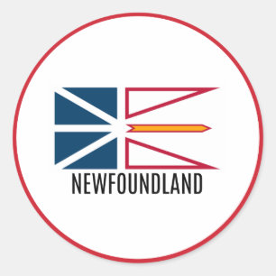 Sticker Rond drapeau de Terre-Neuve