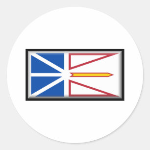 Sticker Rond Drapeau de Terre-Neuve-et-Labrador