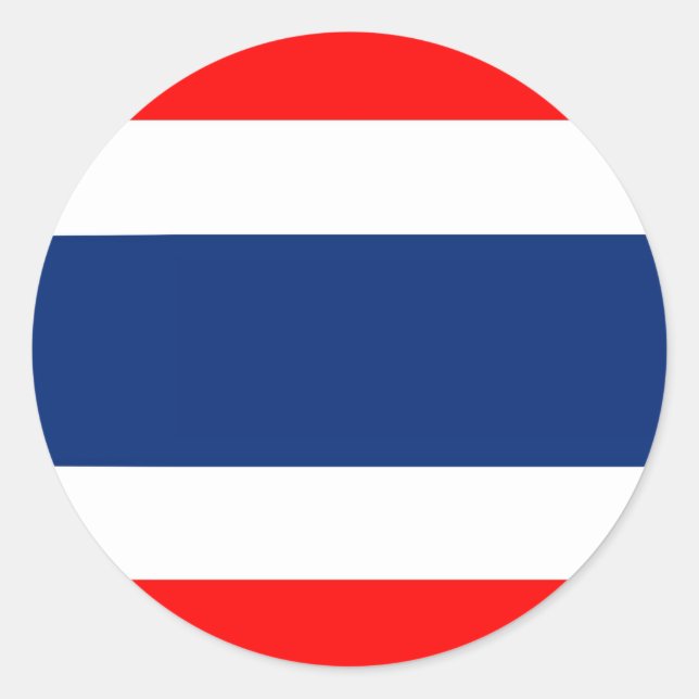 Sticker Rond Drapeau de Thaïlande (Devant)