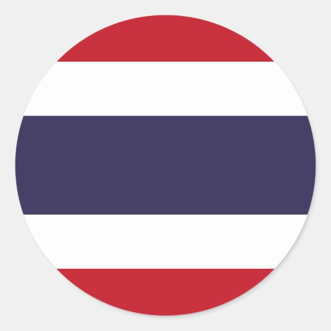 Sticker Rond Drapeau de Thaïlande (Devant)
