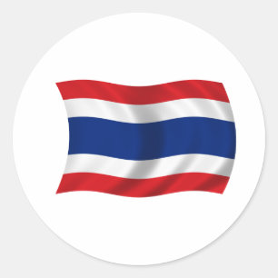 Sticker Rond Drapeau de Thaïlande
