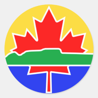 Sticker Rond Drapeau de Thunder Bay