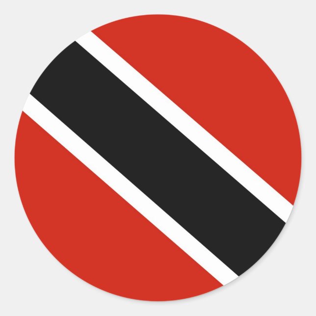 Sticker Rond Drapeau de Trinité-et-Tobago (Devant)