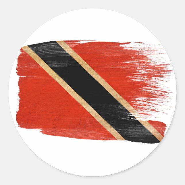 Sticker Rond Drapeau de Trinité-et-Tobago (Devant)