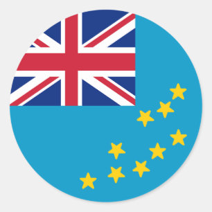 Sticker Rond Drapeau de Tuvalu