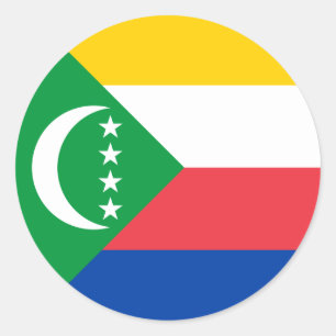 Sticker Rond Drapeau des Comores