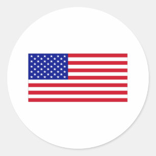 Sticker Rond Drapeau des Etats-Unis