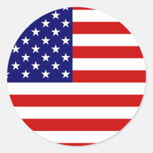 Sticker Rond Drapeau des États-Unis