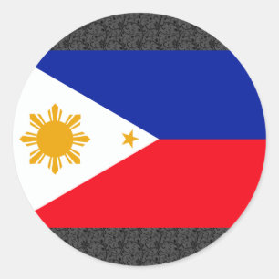 Sticker Rond Drapeau des Philippines