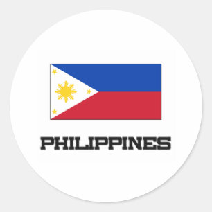 Sticker Rond Drapeau des Philippines