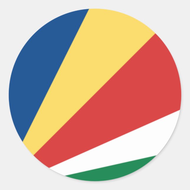 Sticker Rond Drapeau des Seychelles (Devant)