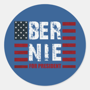 Sticker Rond Drapeau des USA de ponceuses de Bernie