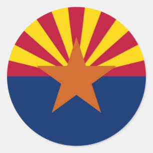 Sticker Rond Drapeau d'État de l'Arizona