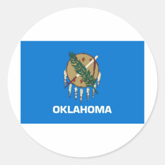 Sticker Rond Drapeau d'État de l'Oklahoma