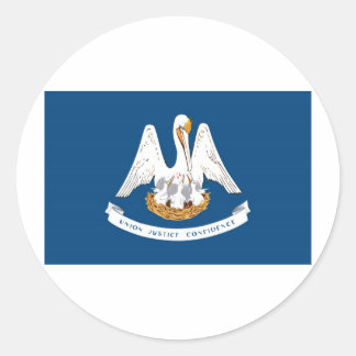 Sticker Rond Drapeau d'État de Louisiane