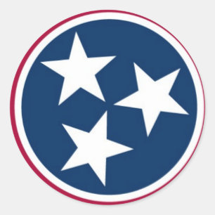 Sticker Rond Drapeau d'état du Tennessee