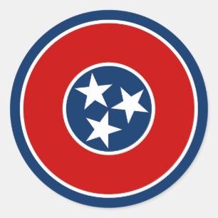 Sticker Rond Drapeau d'état du Tennessee