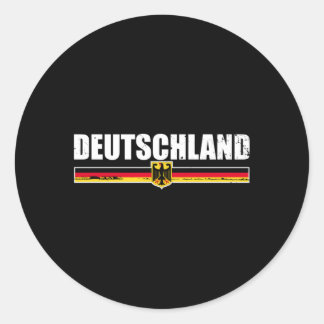Sticker Rond Drapeau Deutschland Gery Fière Ger