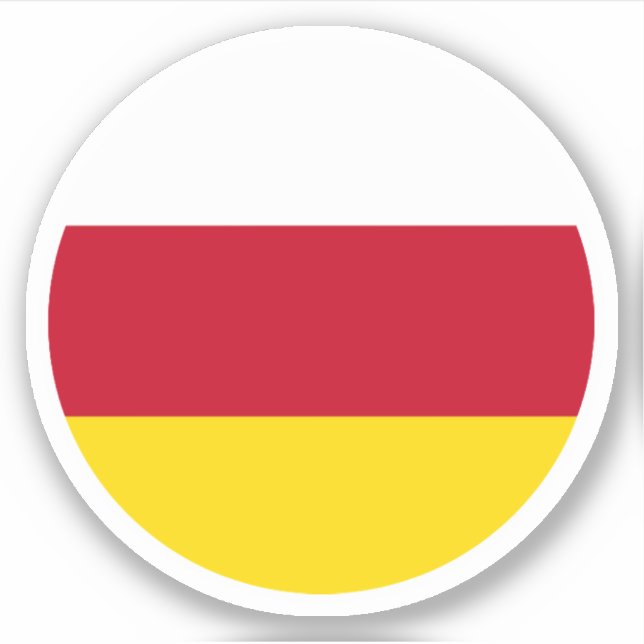 Sticker rond Drapeau d'Ossétie du Sud (Devant)