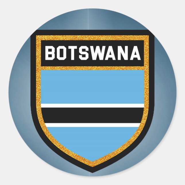 Sticker Rond Drapeau du Botswana (Devant)