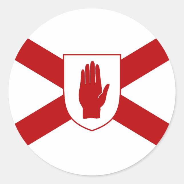 Sticker Rond Drapeau du Bouclier Saint Patrick'S pour l'Irlande (Devant)