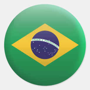Sticker Rond Drapeau du Brésil