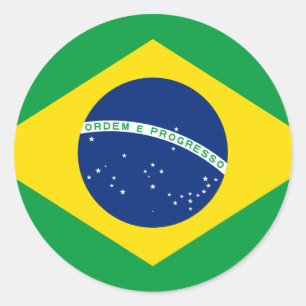 Sticker Rond Drapeau du Brésil