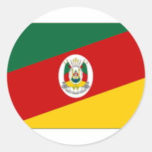 Sticker Rond Drapeau du Brésil Rio Grande do Sul
