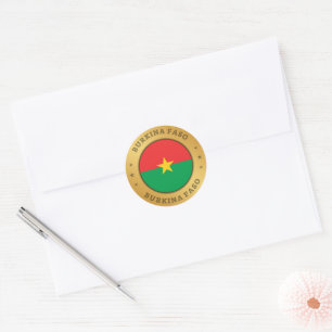 Sticker Rond Drapeau du Burkina Faso
