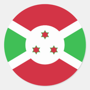 Sticker Rond Drapeau du Burundi patriotique