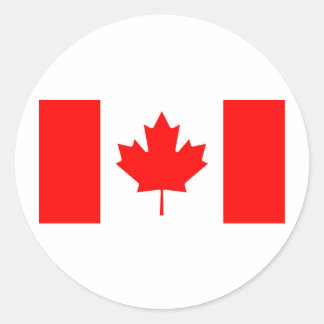 Sticker Rond Drapeau du Canada