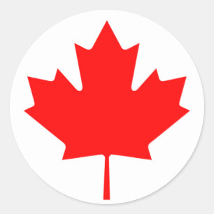 Sticker Rond Drapeau du Canada