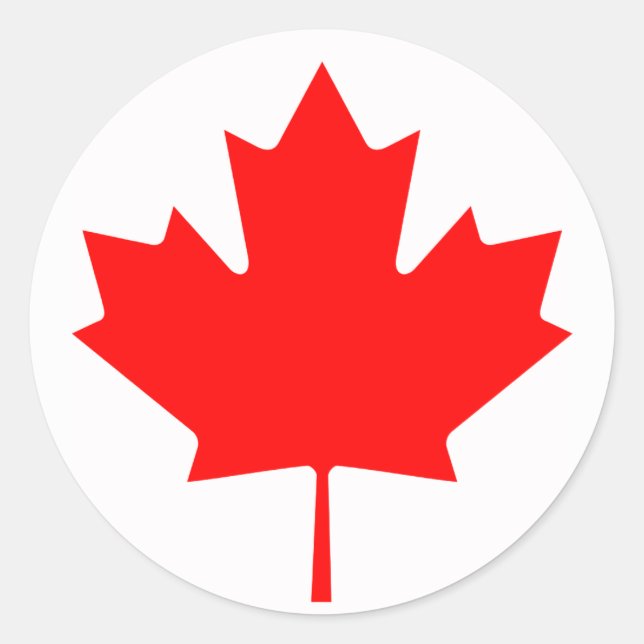 Sticker Rond Drapeau du Canada (Devant)