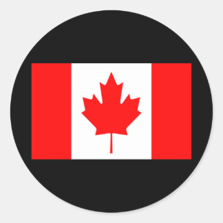 Sticker Rond Drapeau du Canada