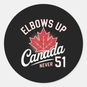 Sticker Rond Drapeau du Canada Jamais 51