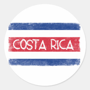 Sticker Rond Drapeau du Costa Rica