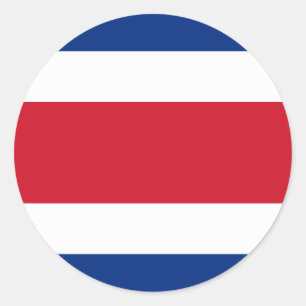 Sticker Rond Drapeau du Costa Rica