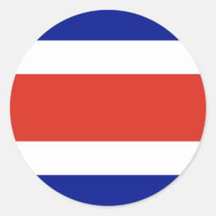 Sticker Rond Drapeau du Costa Rica