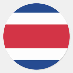 Sticker Rond Drapeau du Costa Rica