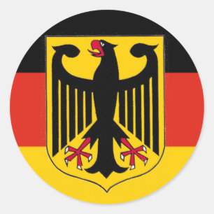 Sticker Rond Drapeau du Deutschland Eagle