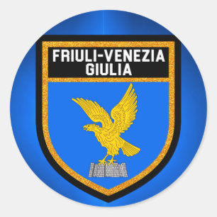 Sticker Rond Drapeau du Frioul-Vénétie Julienne