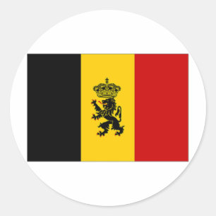 Sticker Rond Drapeau du gouvernement belge