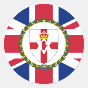 Sticker Rond Drapeau Du Gouverneur De L'Irlande Du Nord, Royaum